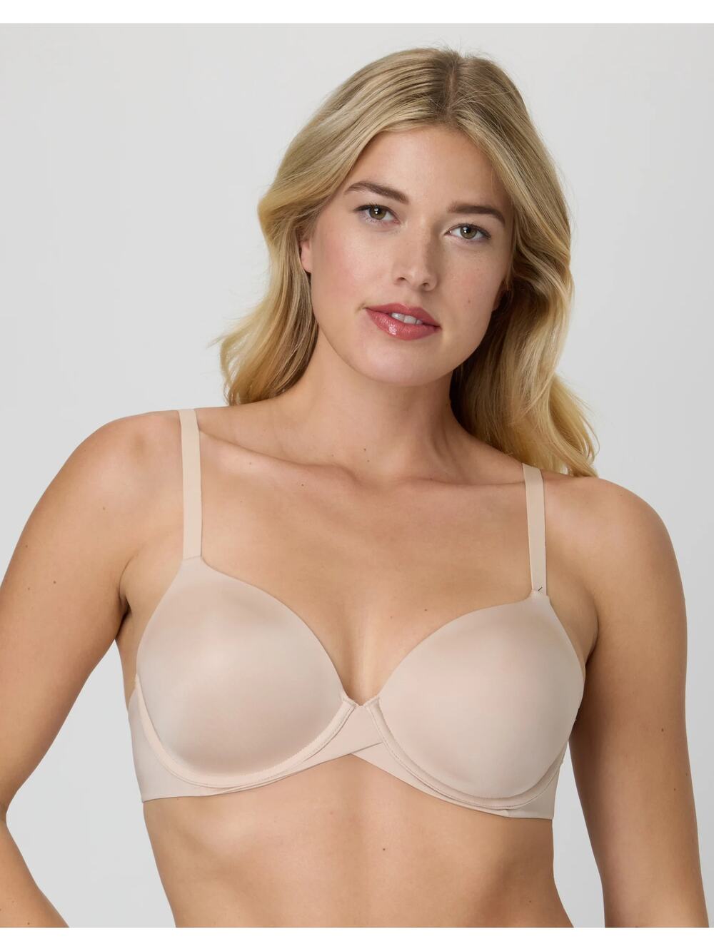 Maidenform Women 42D Beige One Fab Fit Everyday Modern Underwire Demi Bra I16-16